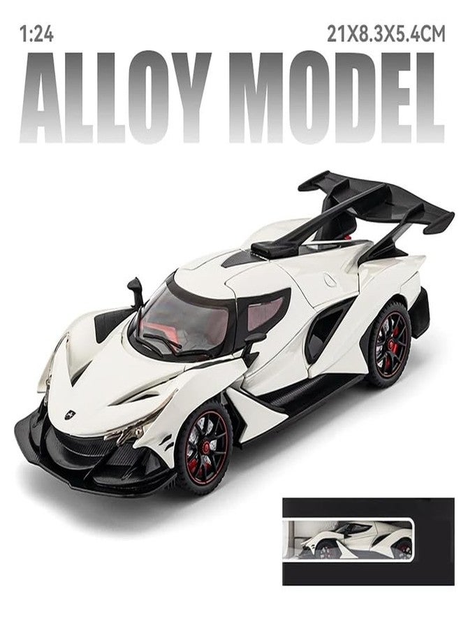 Arthasya Model 1:24 Apollo IE Model Alloy Metal Pull Back Die-cast Car Openable Doors with Sound and Light Vehicle Car Toy for Kids - Multicolor - Image 2